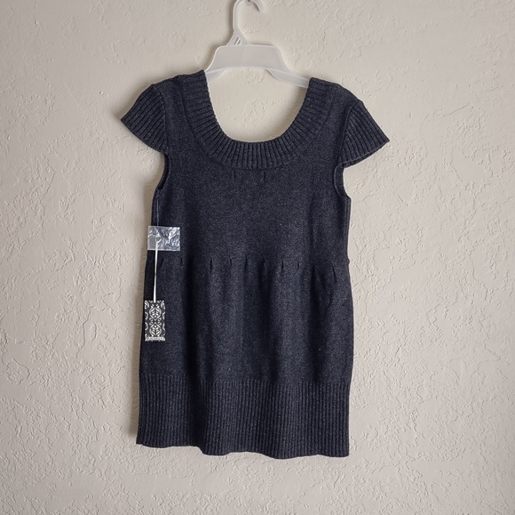 Kaisely by Anthropologie Charcoal Knit Top Size M - Picture 2 of 6